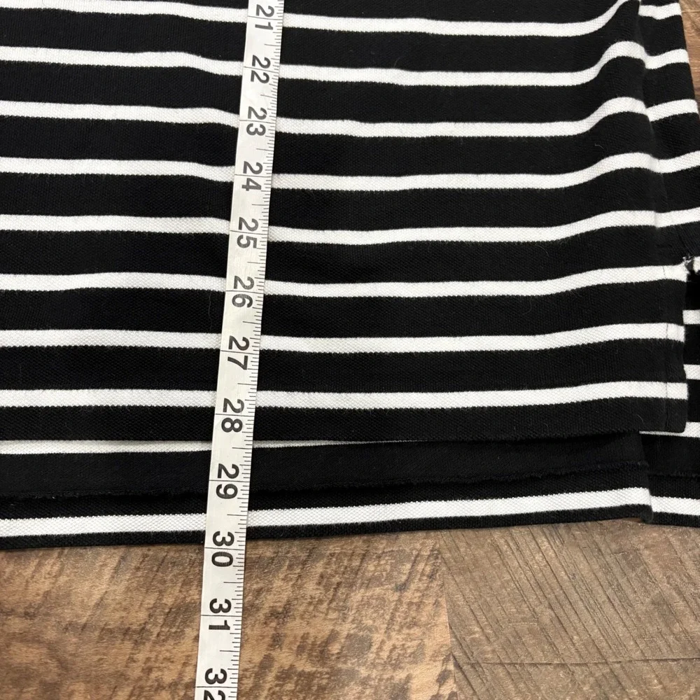 Vintage Y2K Polo Ralph Lauren Polo Mens XL Black Striped 90s Cotton Shirt Tee